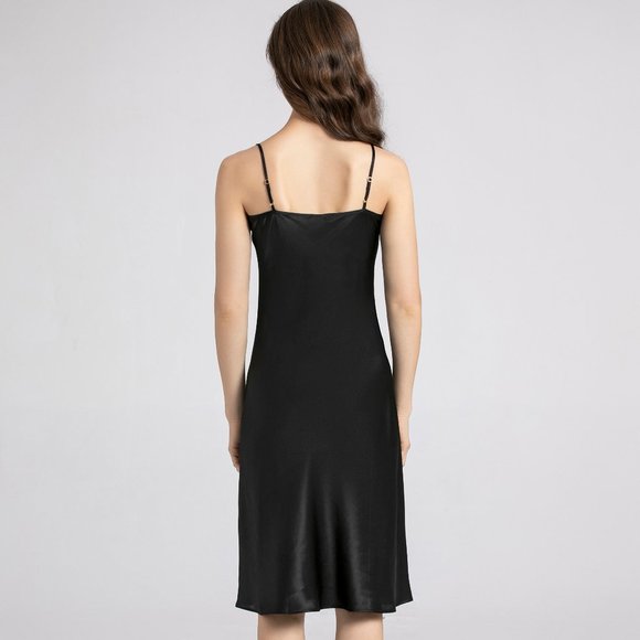 Silk Slip Dress 100% Charmeuse Bias Cut Midi NWT - Picture 5 of 8